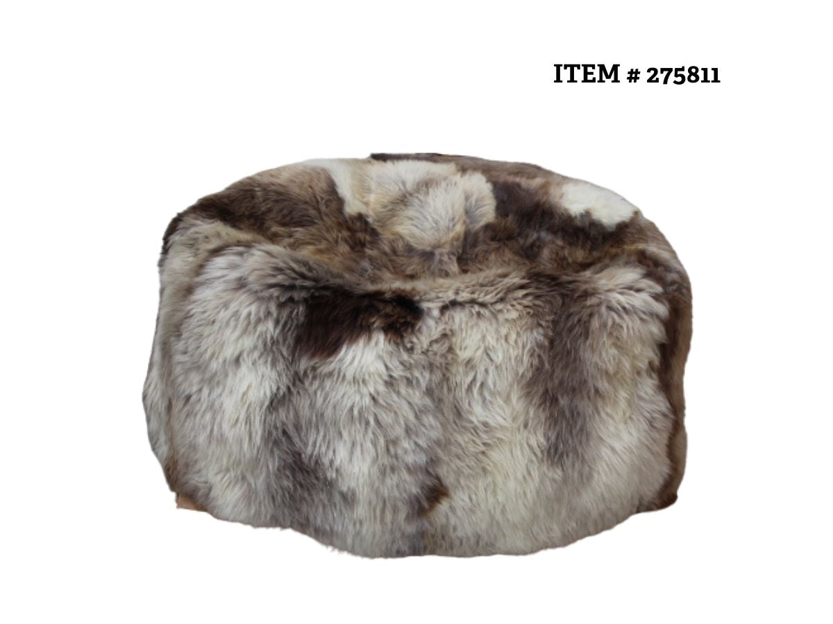 Long Wool Bean Bag Natural Coloured