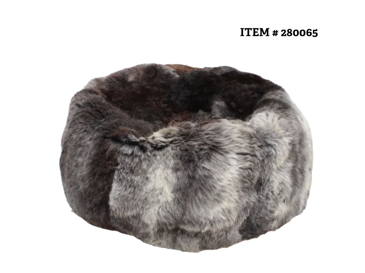 Long Wool Bean Bag Natural Coloured