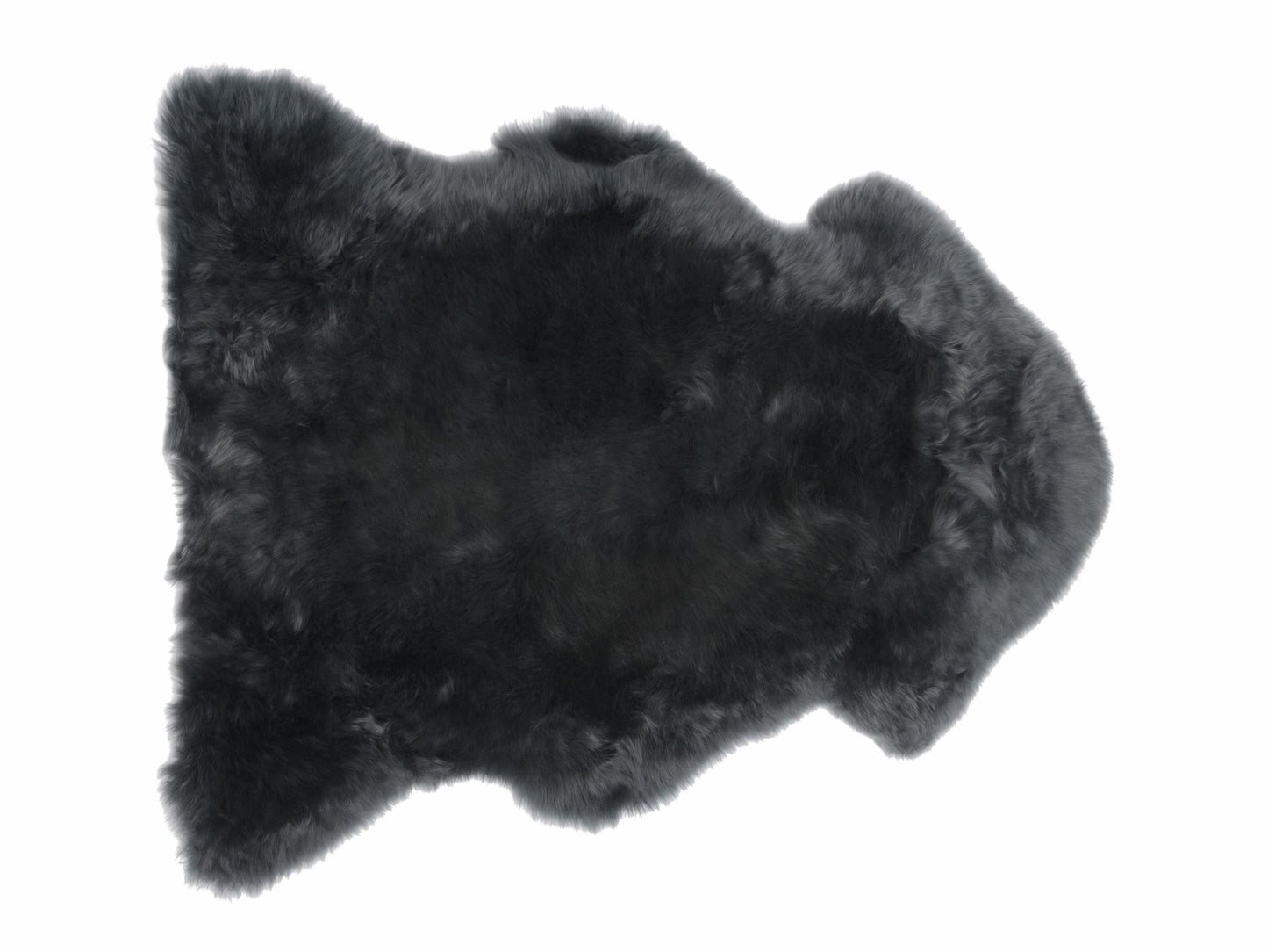 Long Wool Single Rug - Steel