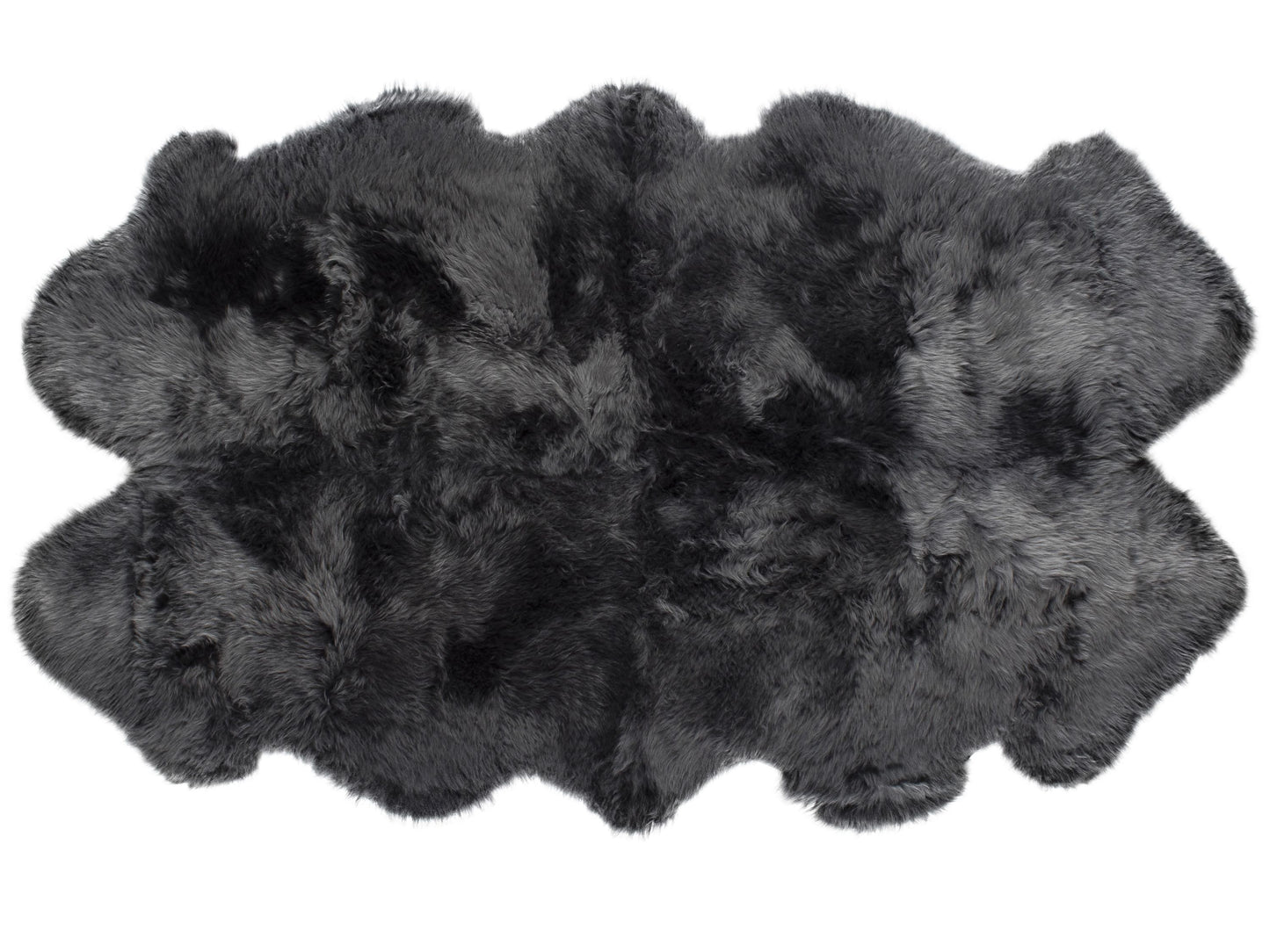 Long Wool Quarto Rug - Black & Steel