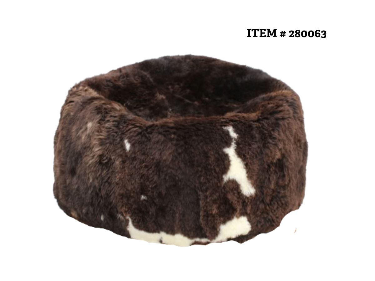 Long Wool Bean Bag Natural Coloured