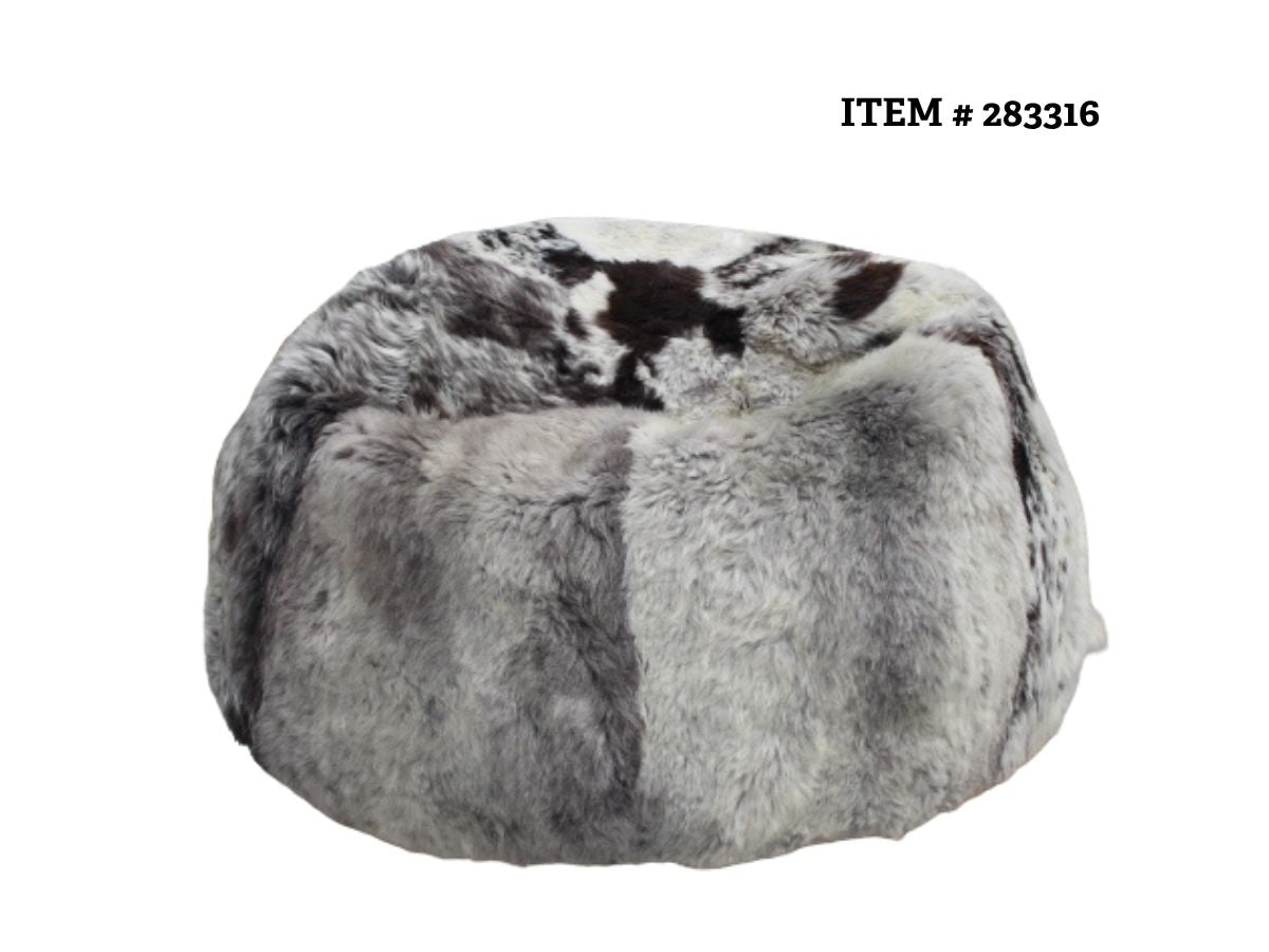 Long Wool Bean Bag Natural Coloured
