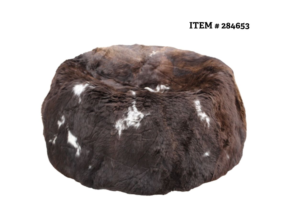 Long Wool Bean Bag Natural Coloured