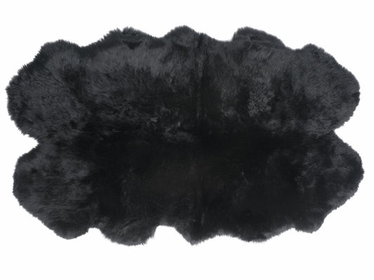 Long Wool Quarto Rug - Black