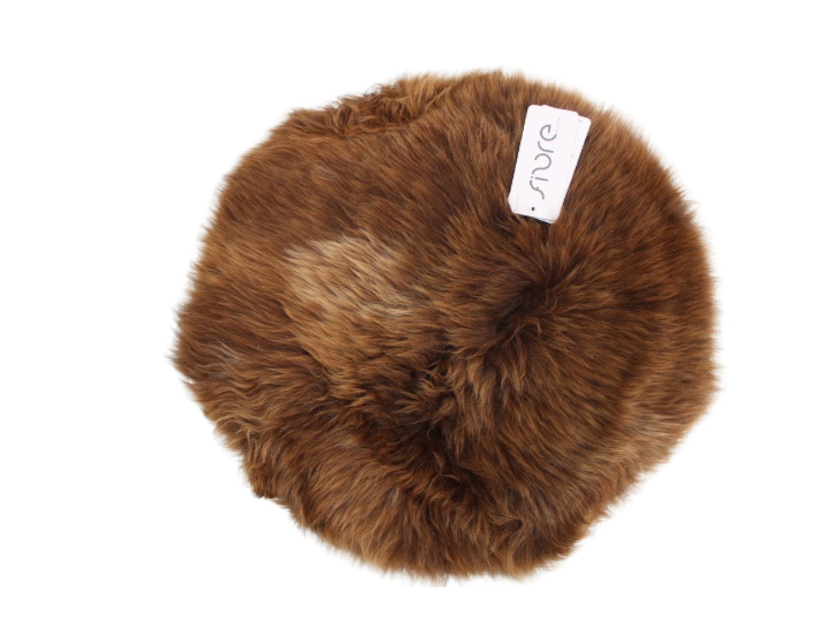 Longwool Sheepskin Seat Pad Natural Brown