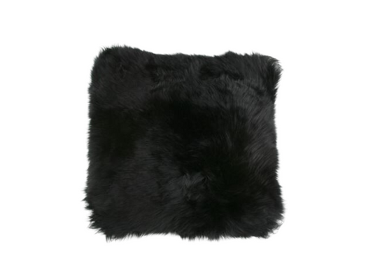 Long Wool Cushion - Black