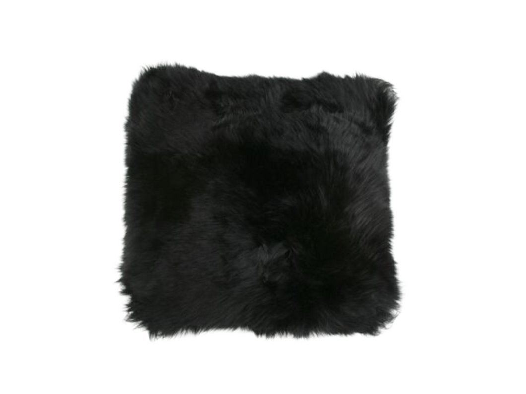 Longwool Sheepskin Cushion • Black