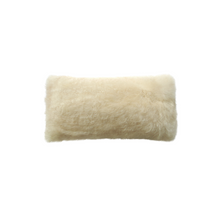 Load image into Gallery viewer, Cashmere Goatskin Cushion • Natural Cream
