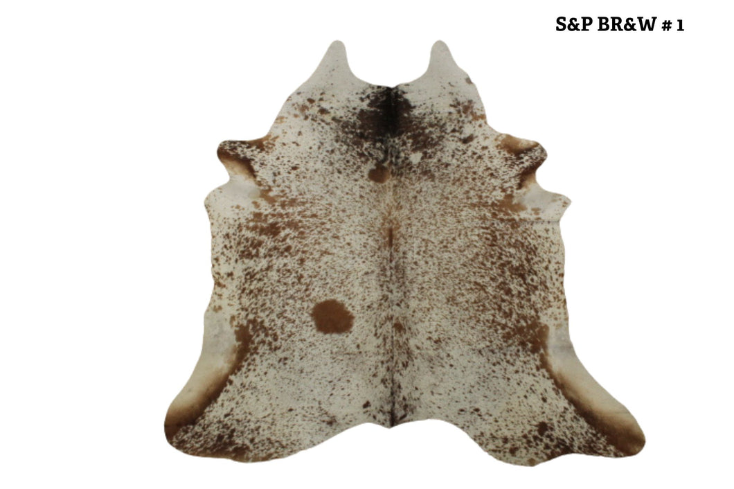 Cowhide Speckled Brown & White
